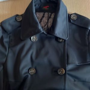 Stylish black trench jacket